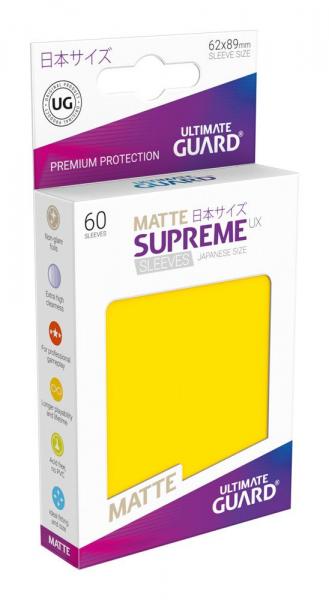 Ultimate Guard Supreme UX Sleeves Japanische Größe Matt Gelb - 60 Stück